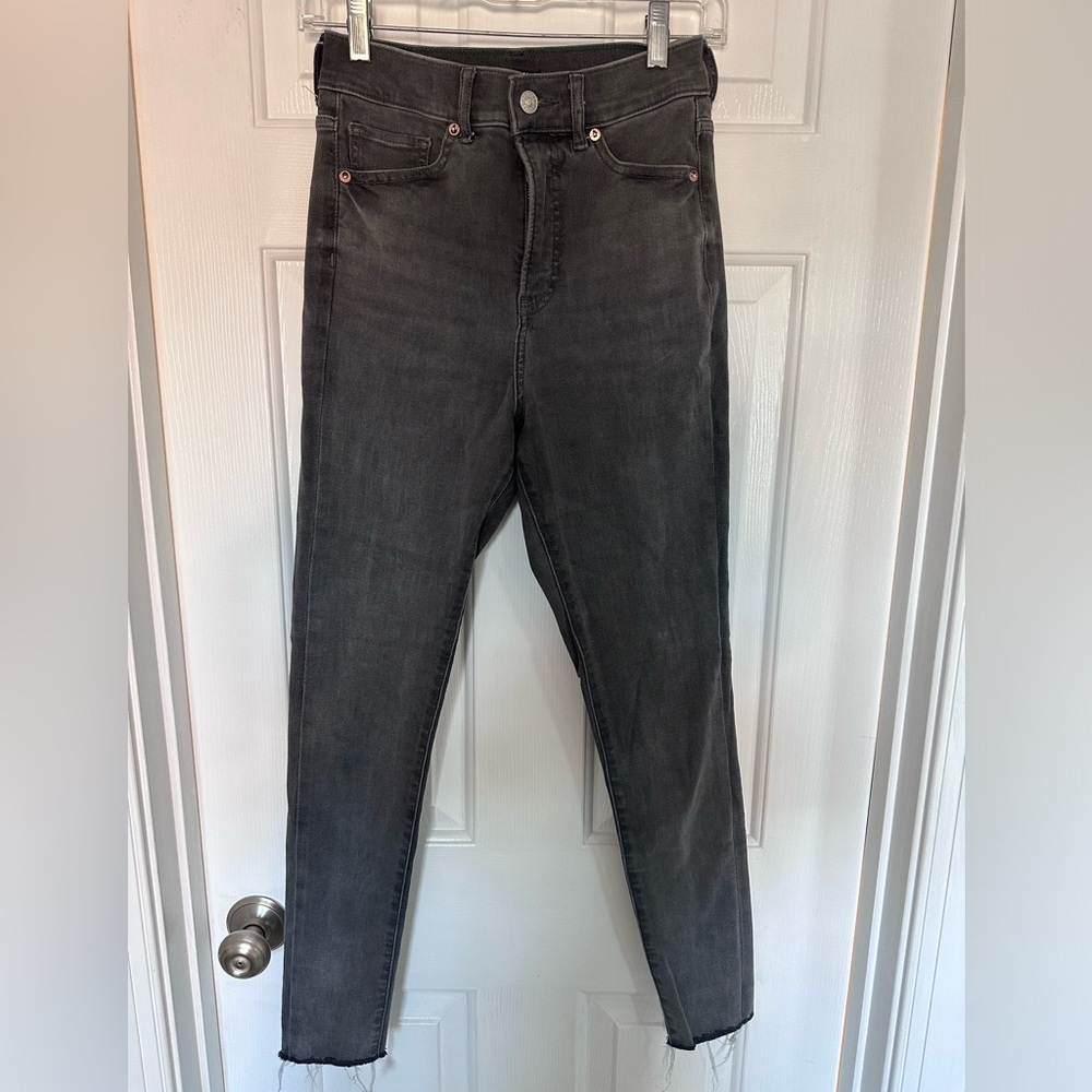 Express high rise stretchy, gray skinny jeans, size 2